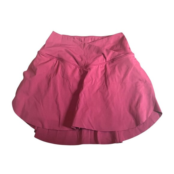 Halara Everyday Cloudful Air 2in1 Crossover Waist Skirt Sz XS Cranberry Red with - Picture 4 of 12